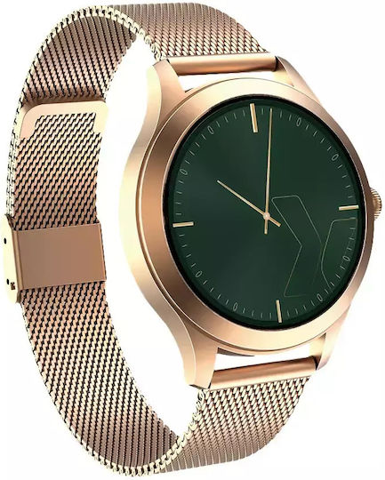 MaxCom FW44 2 Stainless Steel 46mm Smartwatch με SIM και Παλμογράφο (Χρυσό)