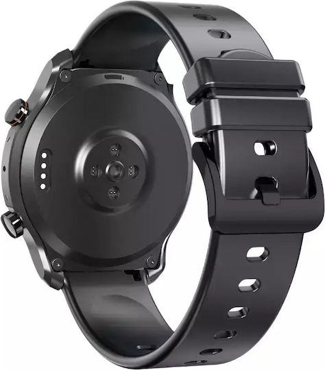 MaxCom FW01 Uran Edelstahl 48mm Smartwatch mit Pulsmesser (Schwarz)
