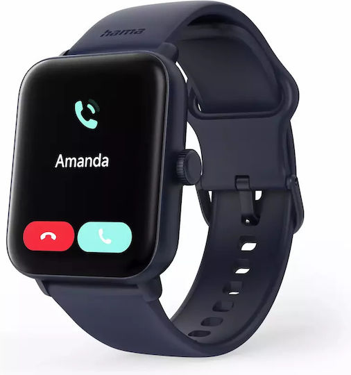 HAMA 6010 44mm Smartwatch με Παλμογράφο (Μπλε)
