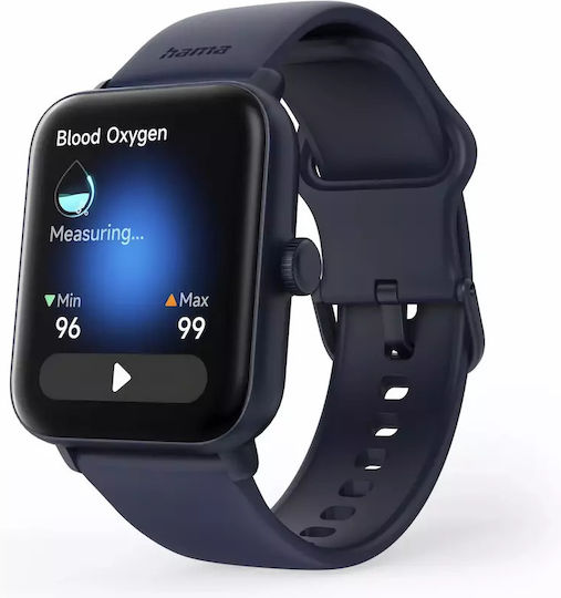 HAMA 6010 44mm Smartwatch με Παλμογράφο (Μπλε)