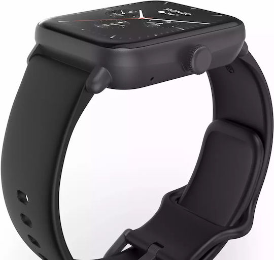 HAMA 6010 49mm Smartwatch with Heart Rate Monitor (Black)