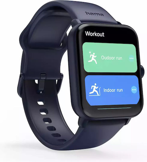 HAMA 6010 44mm Smartwatch με Παλμογράφο (Μπλε)