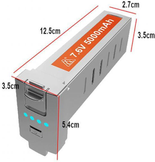 SLX Μπαταρία Li-ion 7.6V 5000mAh για Drone 2τμχ