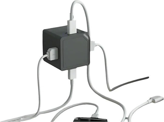 Usb Charger Cube By Allocacoc 4xusb Gray
