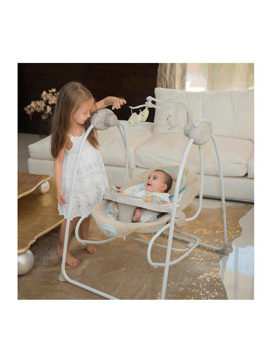 Lorelli Electric Baby Relax Swing Tango with Music and Vibration Beige for Child up to 9kg