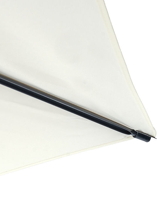 Umbrelă Pătrată Metalică Ecru 2.1x2.1xÎnălțime 2.48m