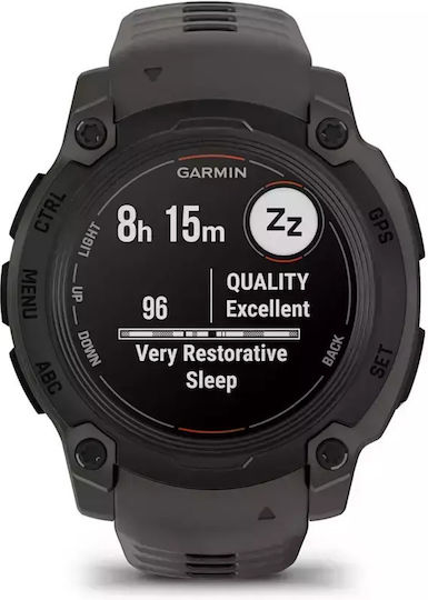 Garmin Instinct E 40mm Αδιάβροχο Smartwatch με Παλμογράφο (Black with Charcoal Band)