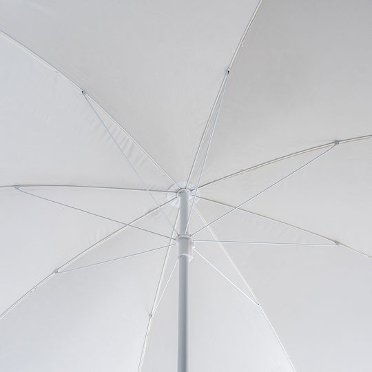 Umbrelă Rotundă Metalică Albă Φ2.2m
