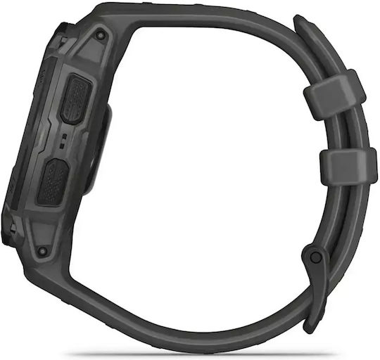 Garmin Instinct E 45mm Αδιάβροχο Smartwatch με Παλμογράφο (Black with Charcoal Band)