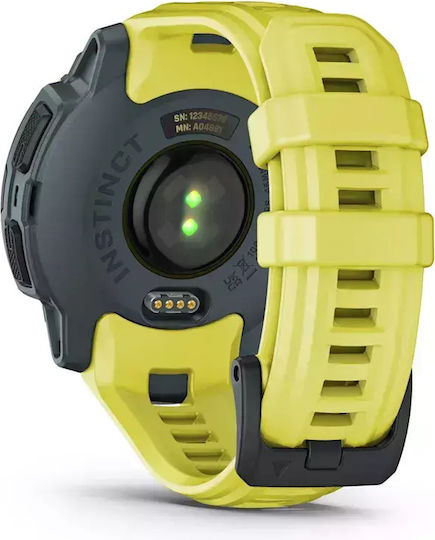 Garmin Instinct E 45mm Waterproof Smartwatch with Heart Rate Monitor (Electric Lime with Electric Lime Band)