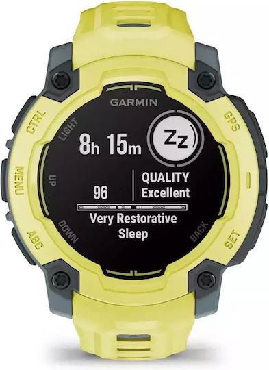 Garmin Instinct E 45mm Waterproof Smartwatch with Heart Rate Monitor (Electric Lime with Electric Lime Band)
