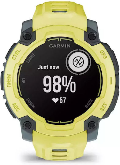 Garmin Instinct E 45mm Waterproof Smartwatch with Heart Rate Monitor (Electric Lime with Electric Lime Band)