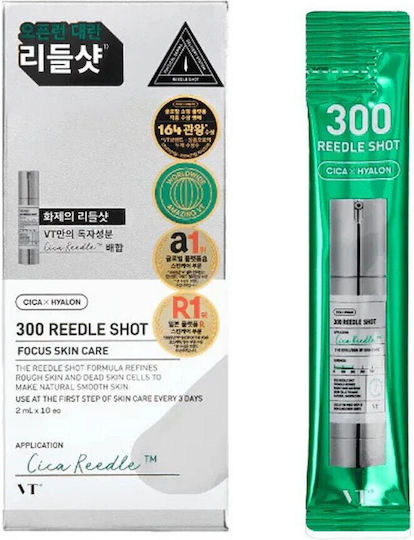 VT Cosmetics Reedle Shot 300 Moisturizing Serum Face with Niacinamide & Hyaluronic Acid for Detoxification 10x2ml