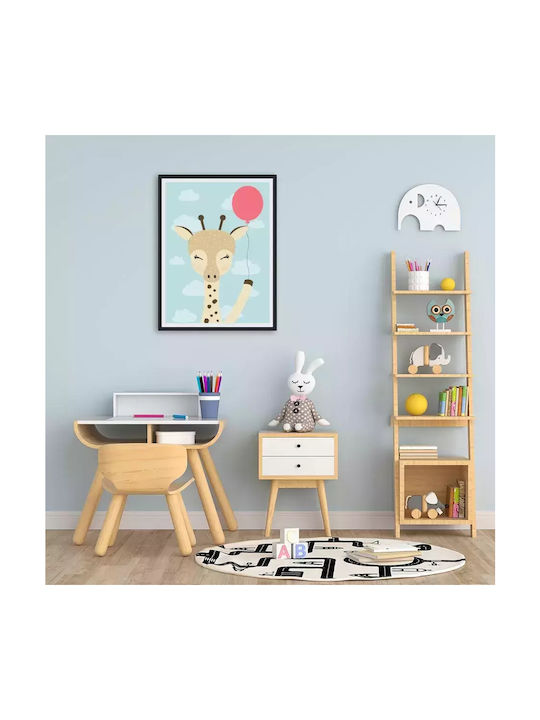 Παιδικό Κάδρο Giraffe Pink Balloon 21x30εκ.