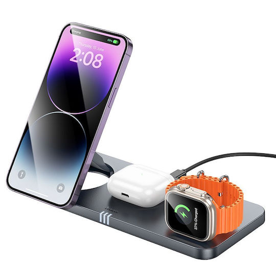 Hoco Încărcător Magsafe 15W Livrarea energiei Gri (CQ22)