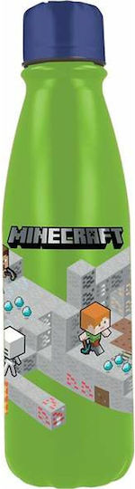 Stor Minecraft Kinderflasche Minecraft Aluminium Grün 600ml