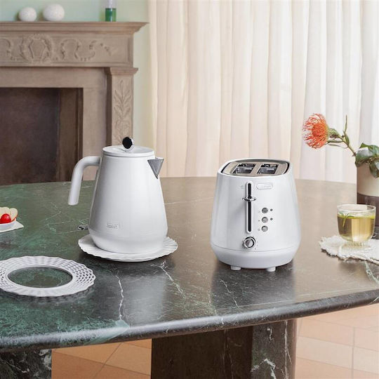 De'Longhi Eclettica Βραστήρας 1.7lt 2000W Λευκός
