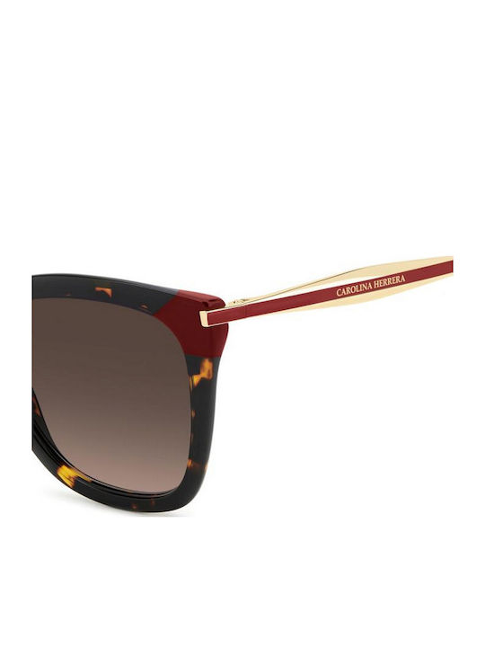 Carolina Herrera Women's Sunglasses with Brown Tartaruga Frame and Brown Gradient Lens HER 0307/S 086/HA