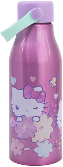 Stor Sticlă Pentru Copii Hello Kitty Din Aluminiu Roz 760ml (Diverse Modele/Culori)