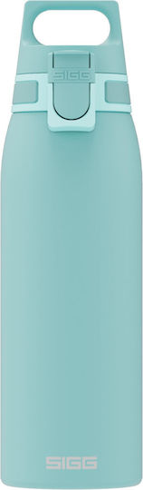 Sigg Kids Water Bottle Stainless Steel Non Spill Turquoise 1000ml
