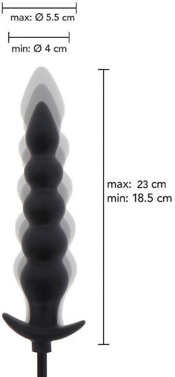Hidden Desire Реалистично дилдо Inflatable Черен 23см