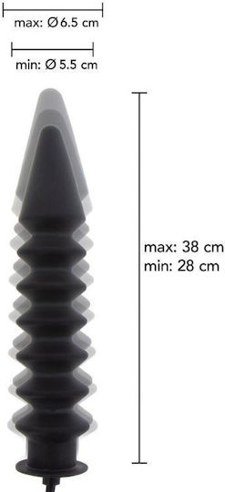 Hidden Desire Ρεαλιστικό Dildo Φουσκωτό Μαύρο 28cm