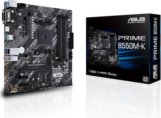Gigabyte B550M K rev. 1.0 Дънна платка Micro ATX с AMD AM4 Сокет