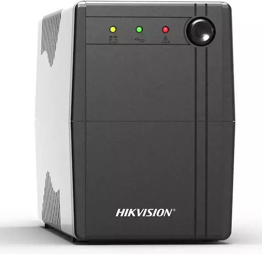 Hikvision DS-UPS1000 UPS 1000VA 600W με 2 Schuko Πρίζες
