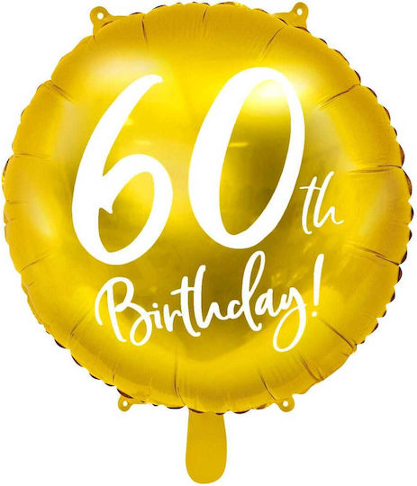 Party Deco Foil Balloon 60 Years Gold Universal 45 Cm