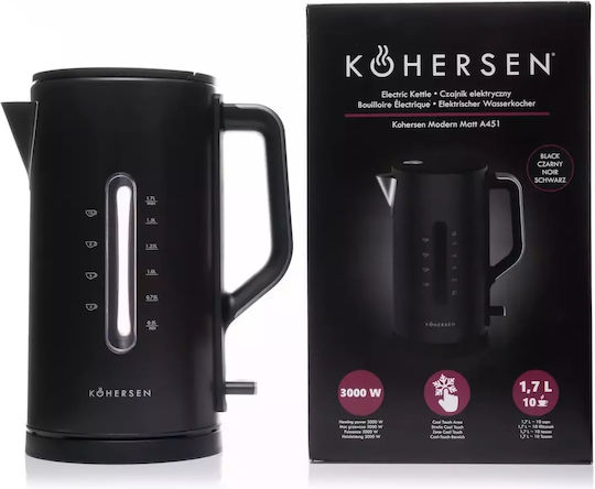 Kohersen Modern Reisekessel 1.7Es 3000W Schwarz