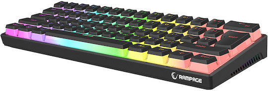 Rampage Radiant K11 RGB Gaming Mechanical Keyboard 60% with Outemu Red switches and RGB lighting (English US)