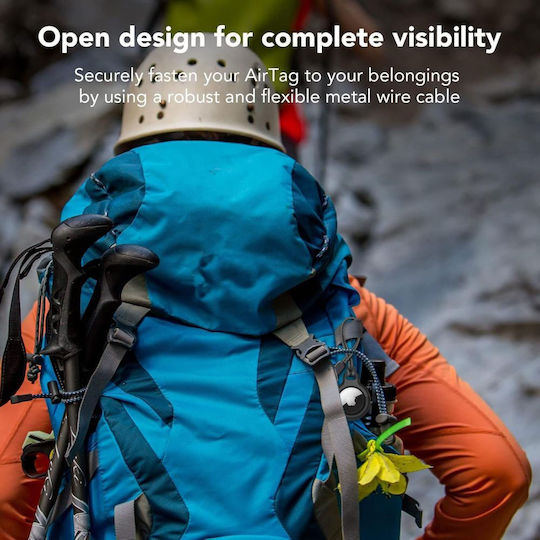 Tech-Protect Rough Chain Θήκη για AirTag σε Μαύρο χρώμα 2τμχ