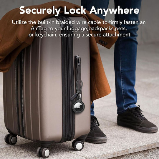 Tech-Protect Rough Chain Θήκη για AirTag σε Μαύρο χρώμα 2τμχ