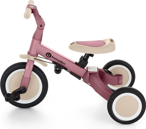Petite & Mars Turbo Convertible with Parental Handle 5 in 1 for 18 Months Pink