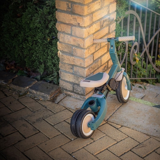 Petite & Mars Turbo Tricicletă Pentru Copii Cu Mâner Pentru Părinți 5 În 1 Pentru 18 Luni Verde