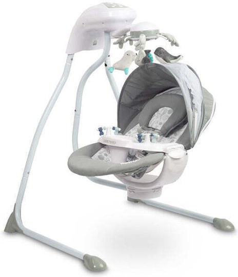 Caretero Electric Relax pentru Bebeluși Leagăn Raffi cu Muzică Grafit pentru Copil până la 12kg