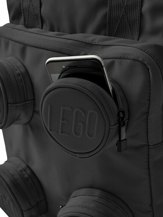 LEGO Brick Σχολική Τσάντα Πλάτης Δημοτικού Μαύρη 15lt