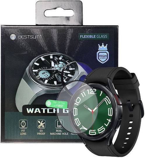 Bestsuit Flexible Hybrid Glass Tempered Glass for the Samsung Galaxy Watch 6 Classic 47mm 1pcs