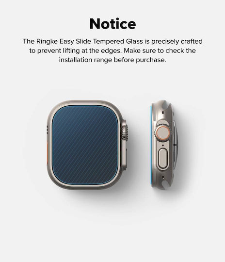 Ringke Easy Slide Tempered Glass pentru Apple Watch Ultra 49mm - Ceas Apple Ultra 49mm 1buc