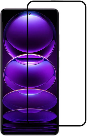 Full Glue Full Face Tempered Glass Μαύρο (Redmi Note 12 Pro)