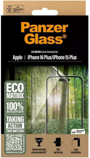 PanzerGlass Matrix Tempered Glass (iPhone 15 Plus / 16 Plus)