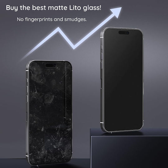 Lito Matte Tempered Glass Black (iPhone 16 Pro Max)