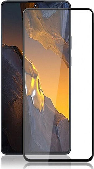 Vollkleber Gehärtetes Glas Schwarz (Poco F5)