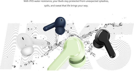 Realme Buds T110 Bluetooth Handsfree Earphones with Sweat Resistance and Charging Case White