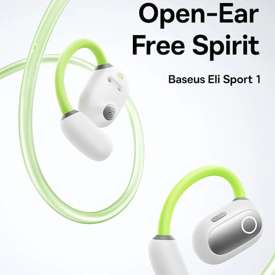 Baseus Eli Sport 1 PM20A Отворено ухо Bluetooth хендсфри Слушалки с Устойчивост на Пот и Кутийка за Зареждане Черен