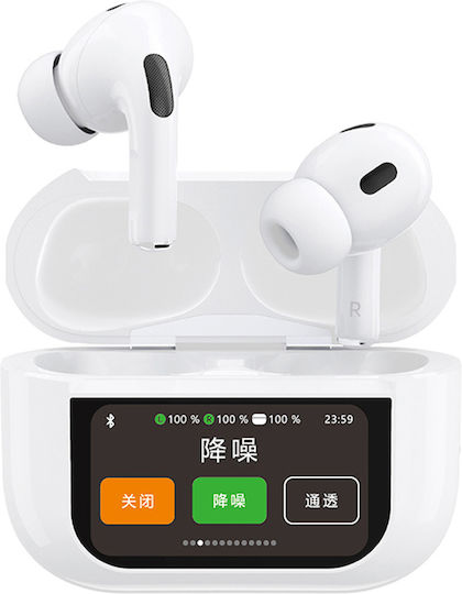 Dudao U19 In-ear Bluetooth Handsfree Ακουστικά με Θήκη Φόρτισης Λευκά