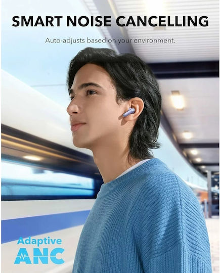 Soundcore by Anker P40i In-ear Bluetooth Handsfree Căști cu Rezistență la Transpirație și Carcasă de Încărcare Violet