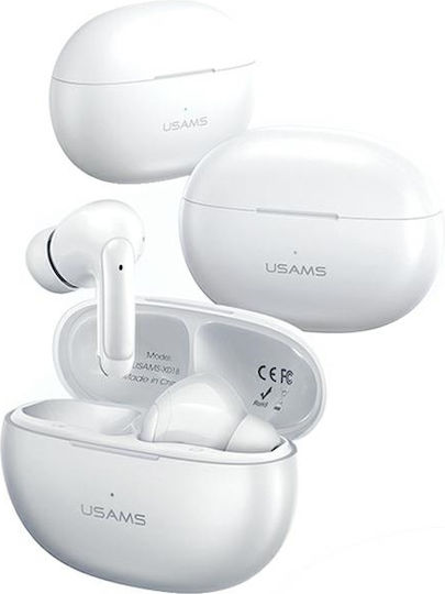Usams X-Don In-ear Bluetooth Handsfree Căști cu Carcasă de Încărcare Negru