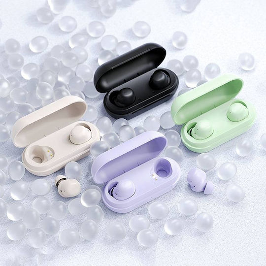 Havit TW969 Lite In-ear Bluetooth Handsfree Ακουστικά με Θήκη Φόρτισης Μπεζ