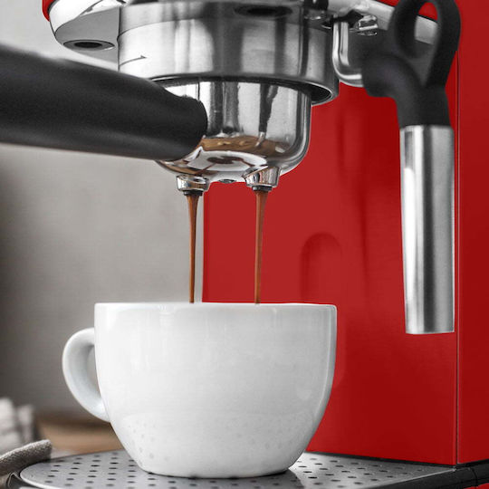 Gastroback Μηχανή Espresso 1400W Πίεσης 19bar Κόκκινη